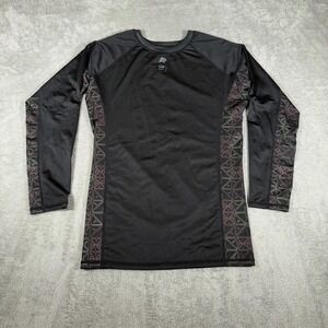 Albino & Preto AP Rashguard Mens Medium Black Long Sleeve Jiu Jitsu BJJ Top